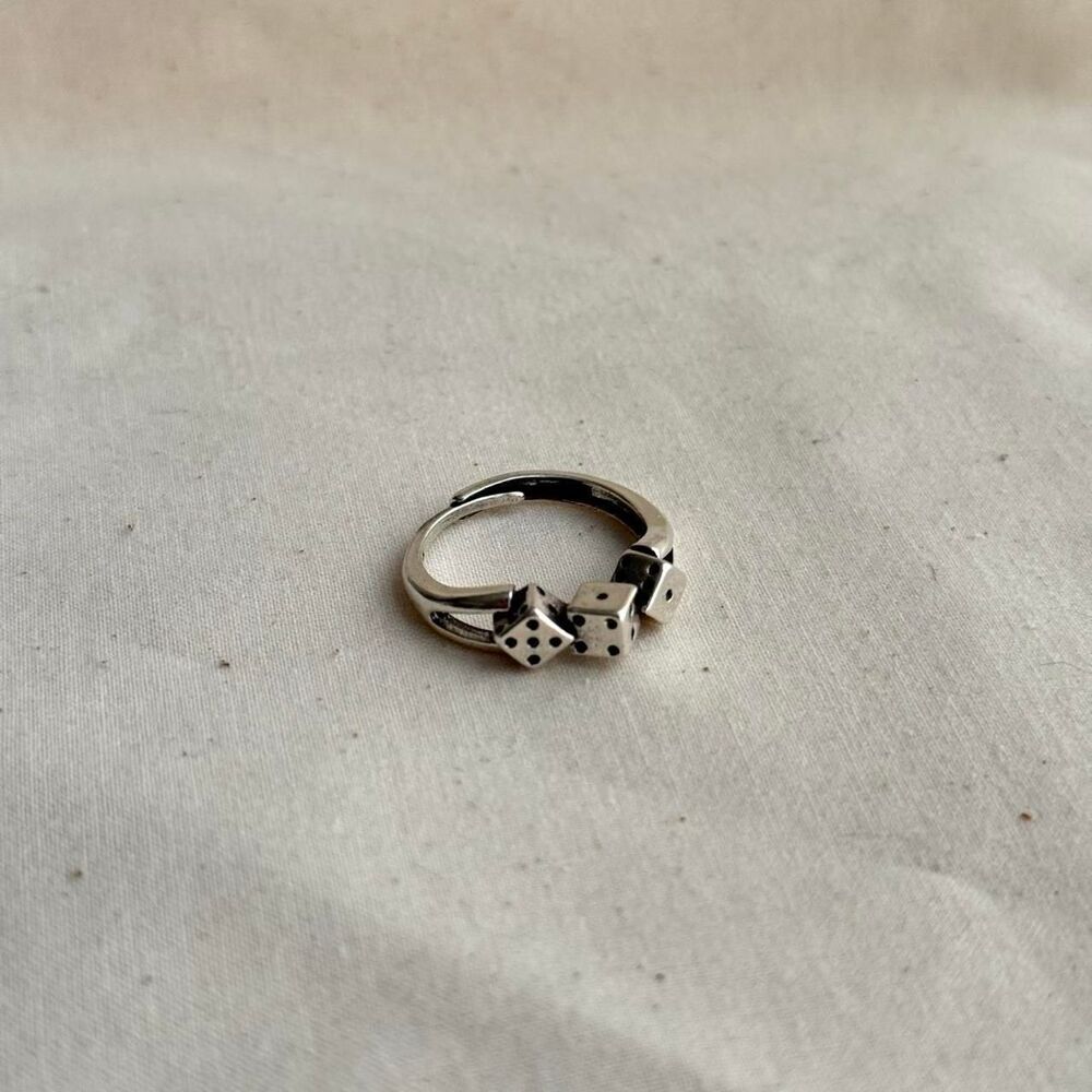 dice stack silver ring - Picture 6 of 8
